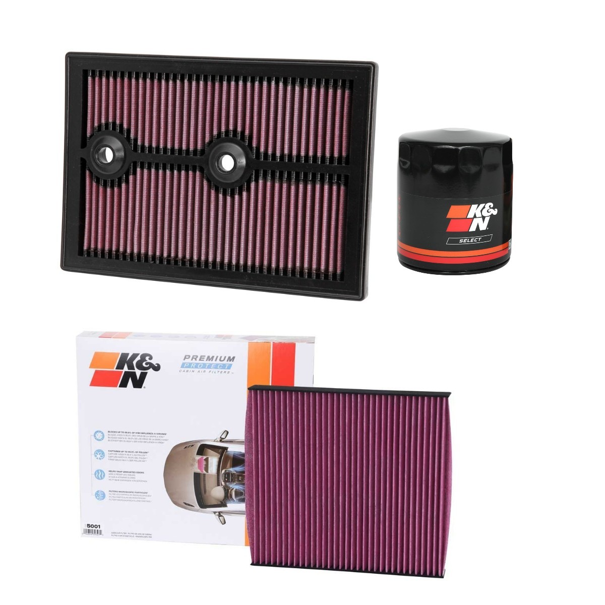 K&N Filters Filterset KNF4055N0050 KNF4055N0050 Inspektionspaket und Filterset VW CADDY K&N Filters kaufen