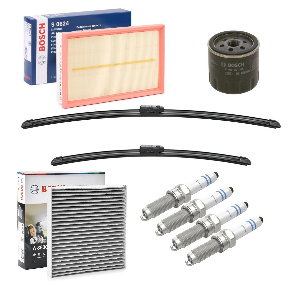 BOSCH Σετ ανταλλακτικών, σέρβις BSH4682SK049 BOSCH BSH4682SK049 Σετ φίλτρων VW T Roc A11 γνήσια τιμες