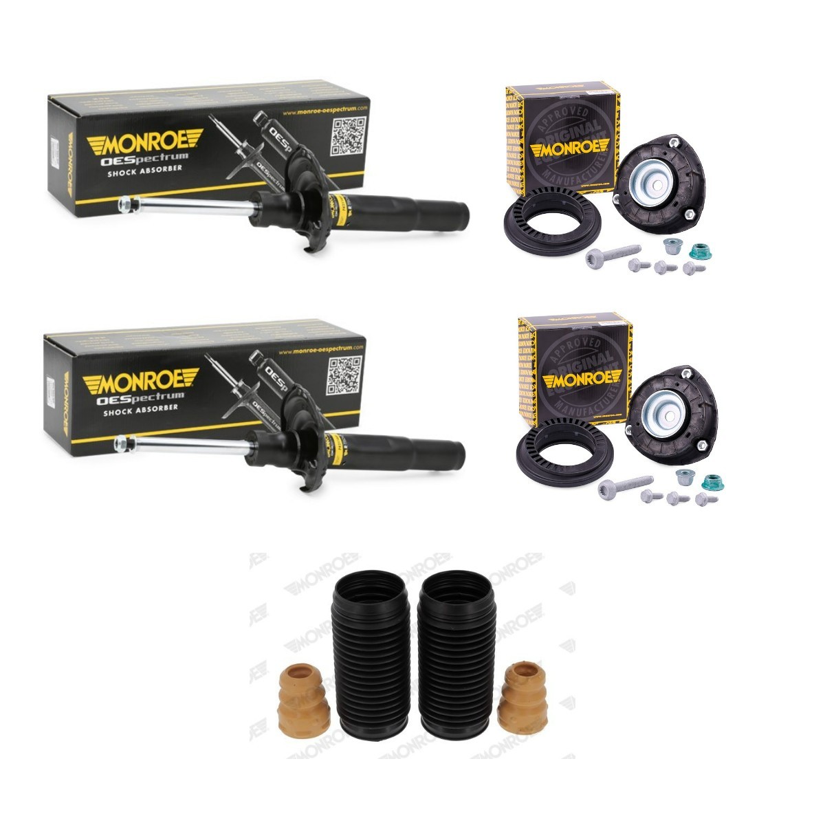 Kit de suspensão, amortecedores MONROE MNE1185N0010 MONROE MNE1185N0010 Kit de suspensão molas amortecedores SKODA OCTAVIA 2016