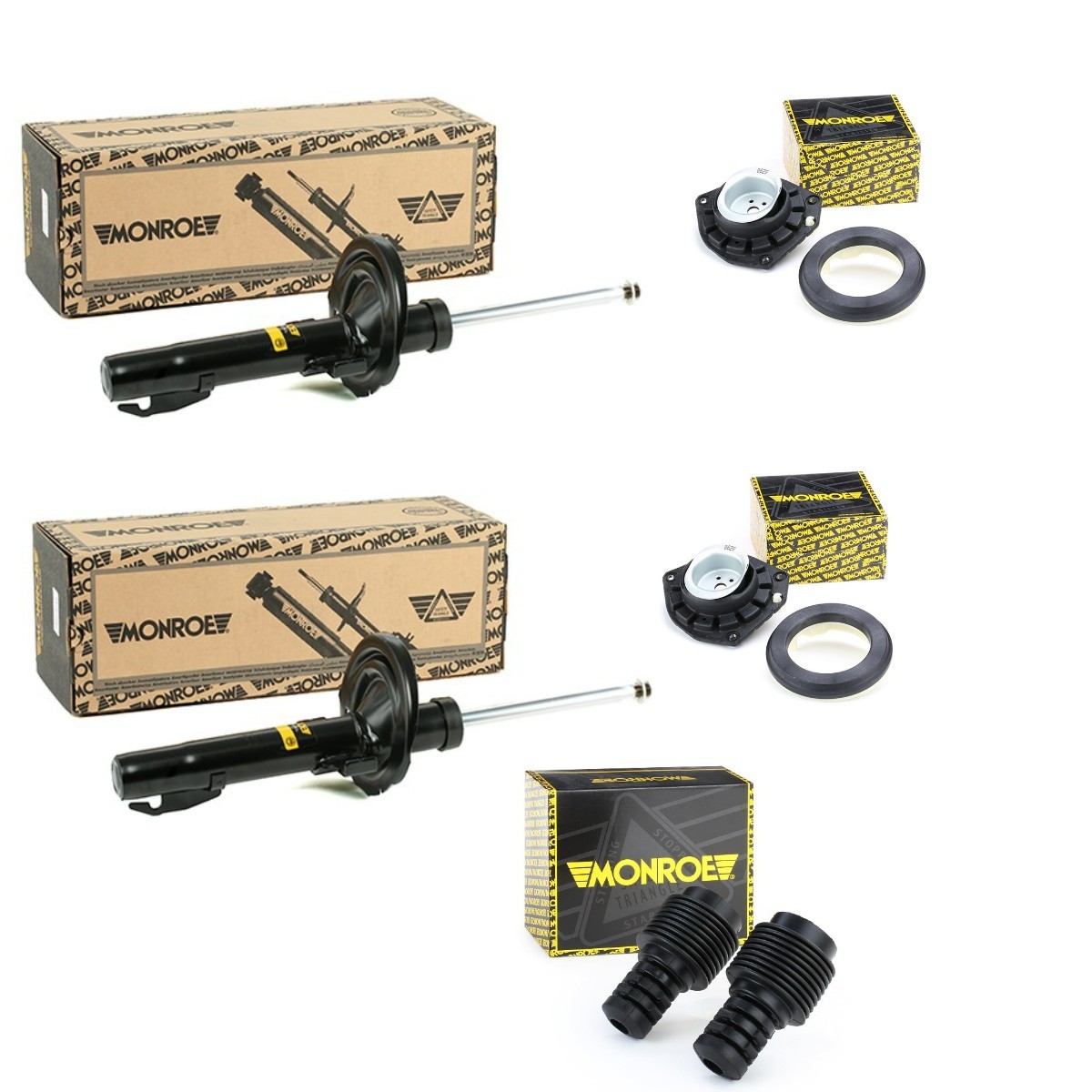 Fjærsett, støtdemper MONROE MNE1185N0028 MONROE MNE1185N0028: Sport kit fjærsett dempere Renault MEGANE 2001
