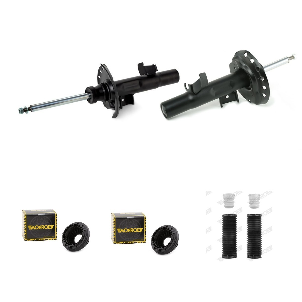 MONROE Fjærsett, støtdemper MNE1185N0045 MONROE MNE1185N0045 Sport kit fjærsett dempere Ford Fiesta Mk5 Van pris