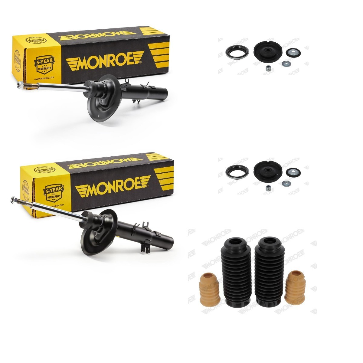 Balstiekārtas komplekts, Amortizatori MONROE MNE1185N0051 MONROE MNE1185N0051: Atsperu un piekares amortizatoru komplekts Citroen C4 2012