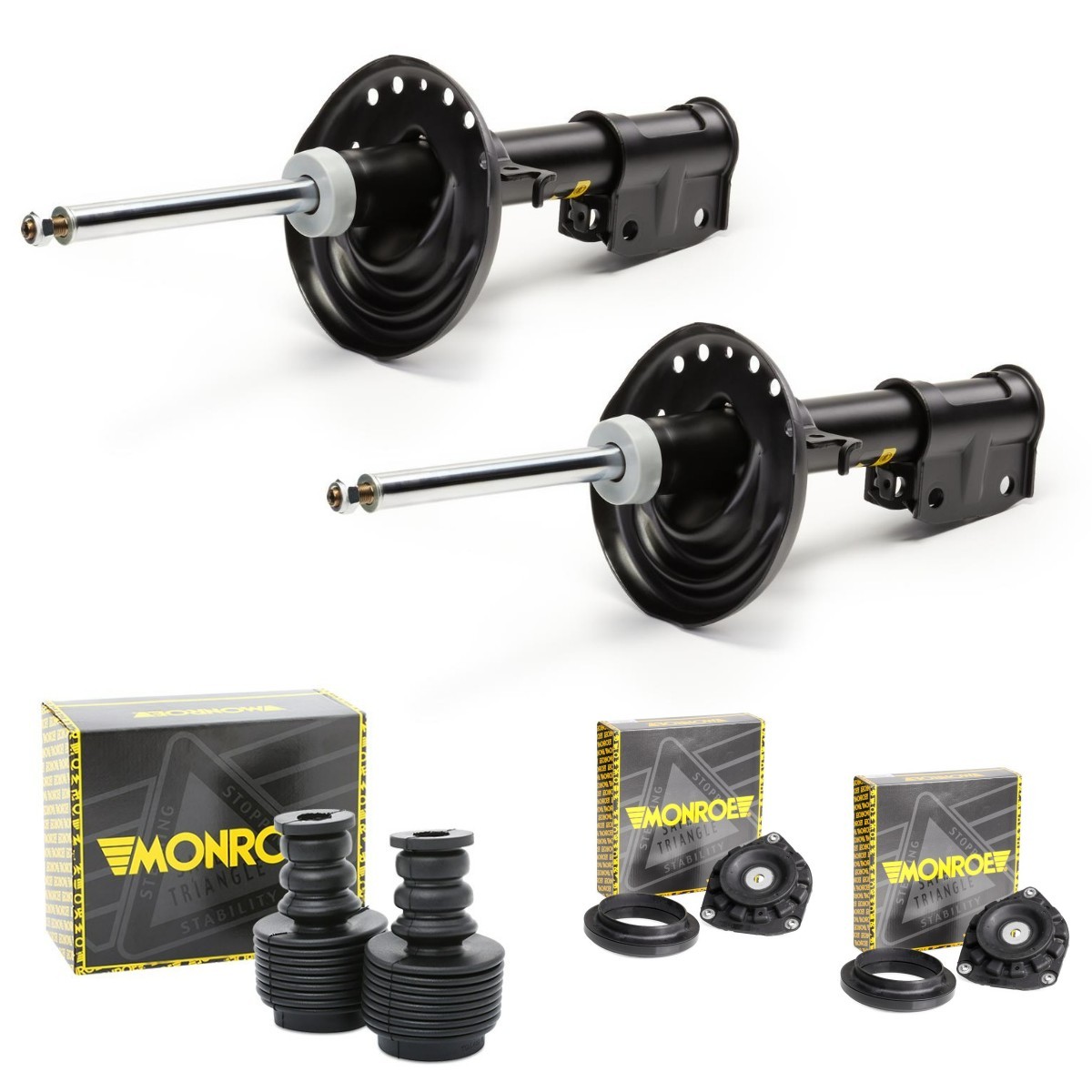 MONROE Onderstel, schokdemper MNE1185N0052 MONROE MNE1185N0052 Schroefset RENAULT Kangoo III MPV goedkoop