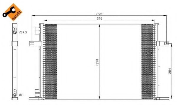 NRF Condenseur, climatisation 35311 NRF 35311 Condenseur Renault Espace 3 pas cher