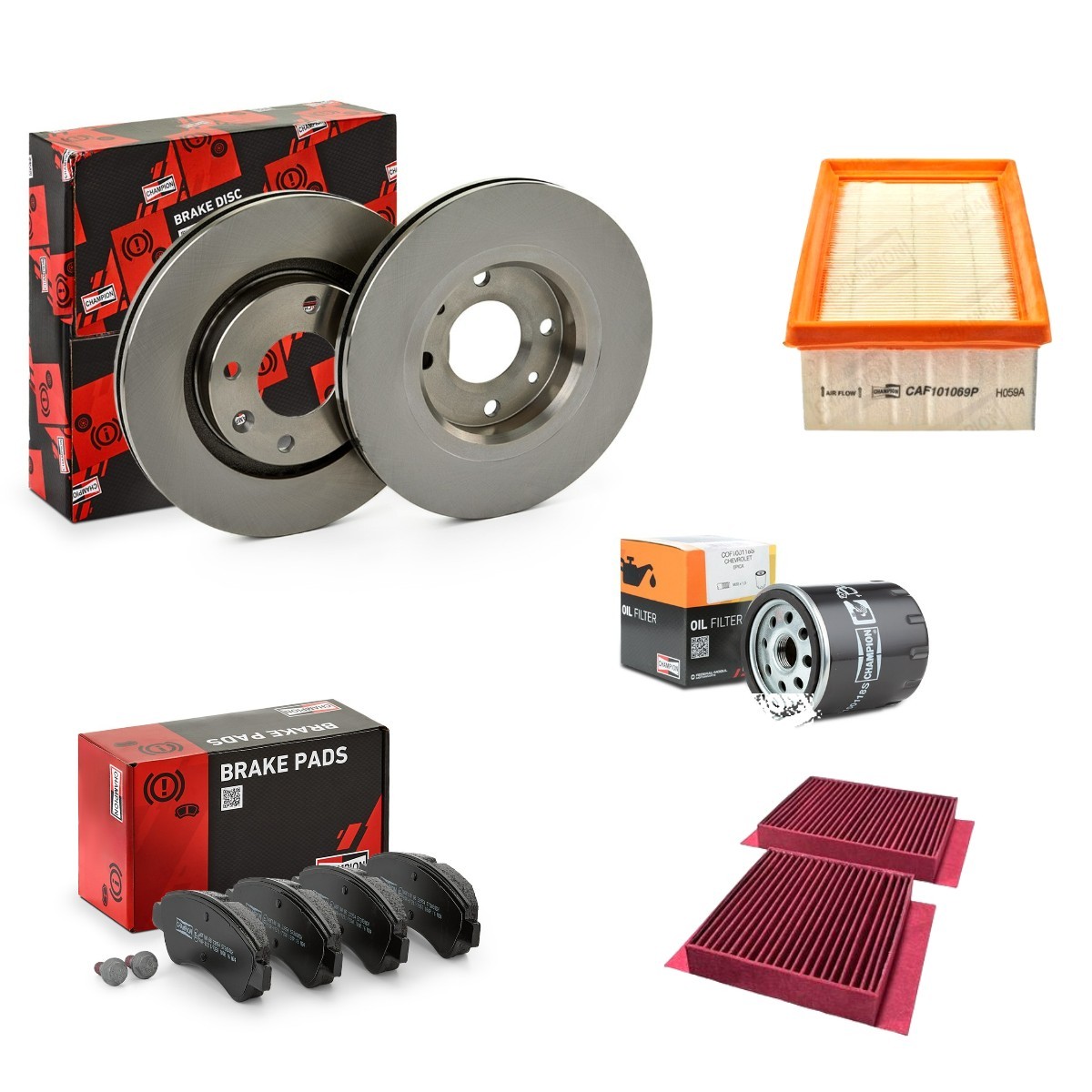 CHAMPION Σετ ανταλλακτικών, σέρβις CMP4682SK007 CMP4682SK007 Σετ φίλτρων PEUGEOT 207 CHAMPION