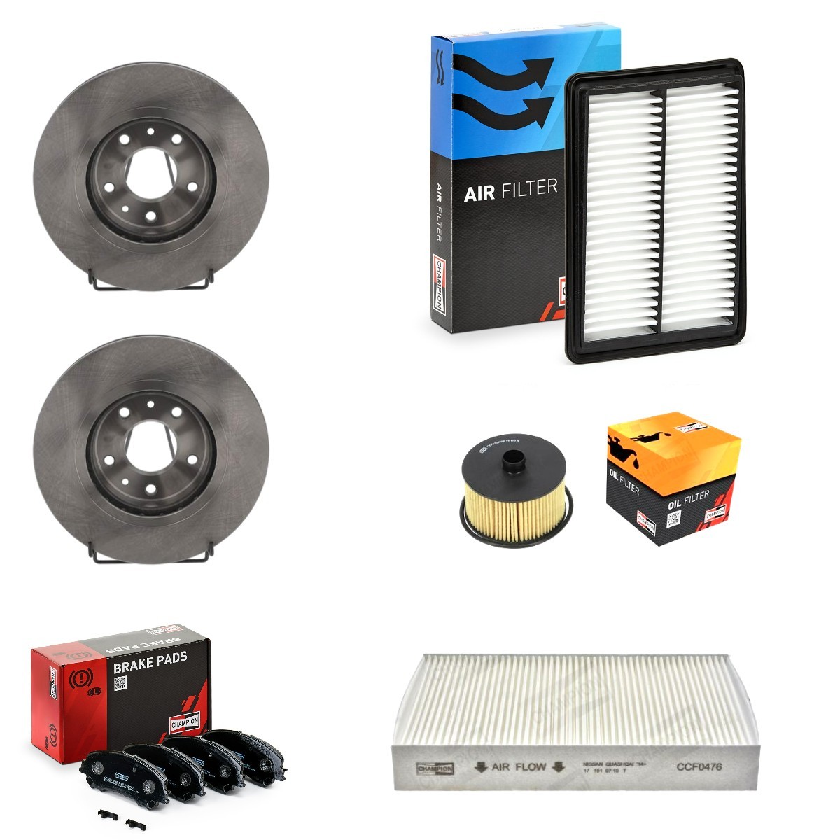 CHAMPION Service kit CMP4682SK045 CHAMPION CMP4682SK045 Renault Master 3 Van filter set replacement