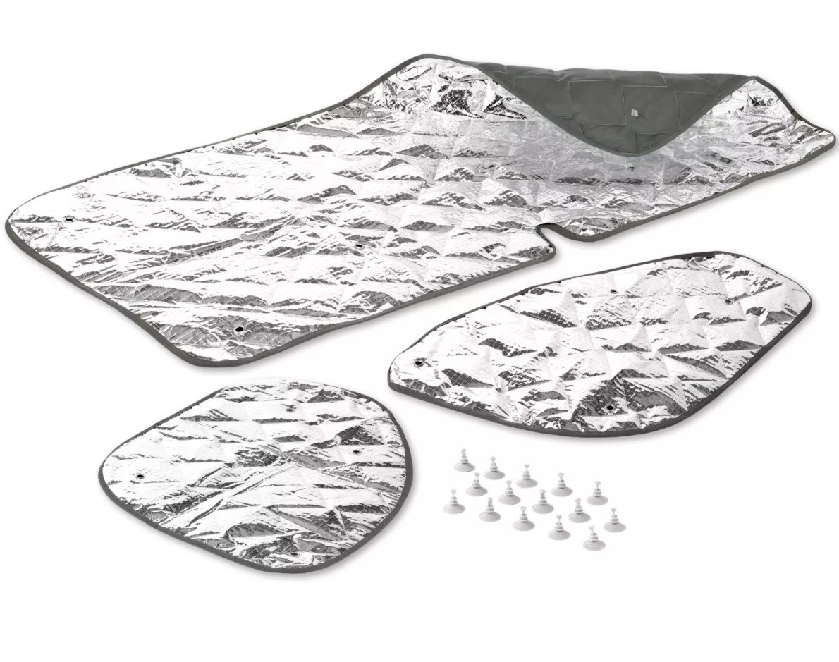 CARTREND Solskærm til bil sølv, Aluminium, Menge: 3 CARTREND 10884 Solskærm til bil sølv, Aluminium, Menge: 3 PEUGEOT BOXER Chassis 2.2 BlueHDi 140HK tilbehør