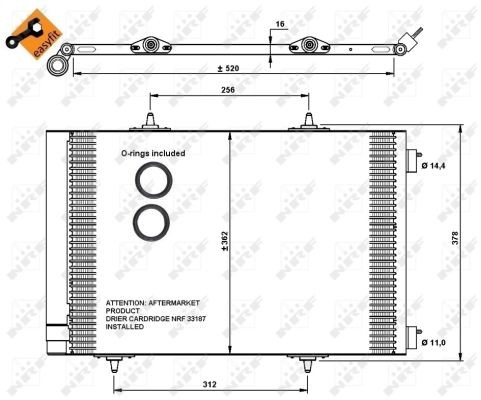 NRF Condensatore climatizzatore 35779 NRF 35779 Condensatore condizionatore Opel Combo B prezzo