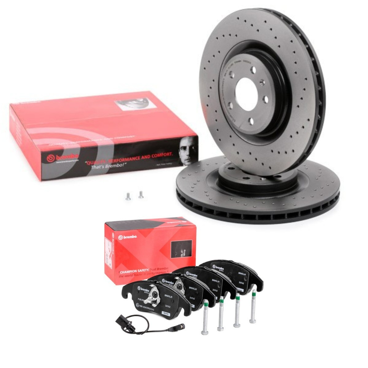 BREMBO Σετ φρένων, δισκόφρενα BRB3405N0507 BRB3405N0507 Δισκόπλακες & τακάκια φρένων AUDI TT BREMBO