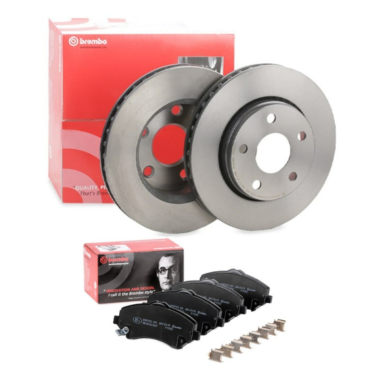 BREMBO Σετ φρένων, δισκόφρενα BRB3405N0524 Δισκόπλακες & τακάκια φρένων BREMBO JEEP Prime BRB3405N0524