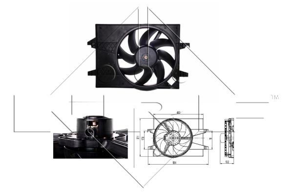 Koelventilator NRF 47007 NRF 47007: Koelvin Ford FIESTA 2005
