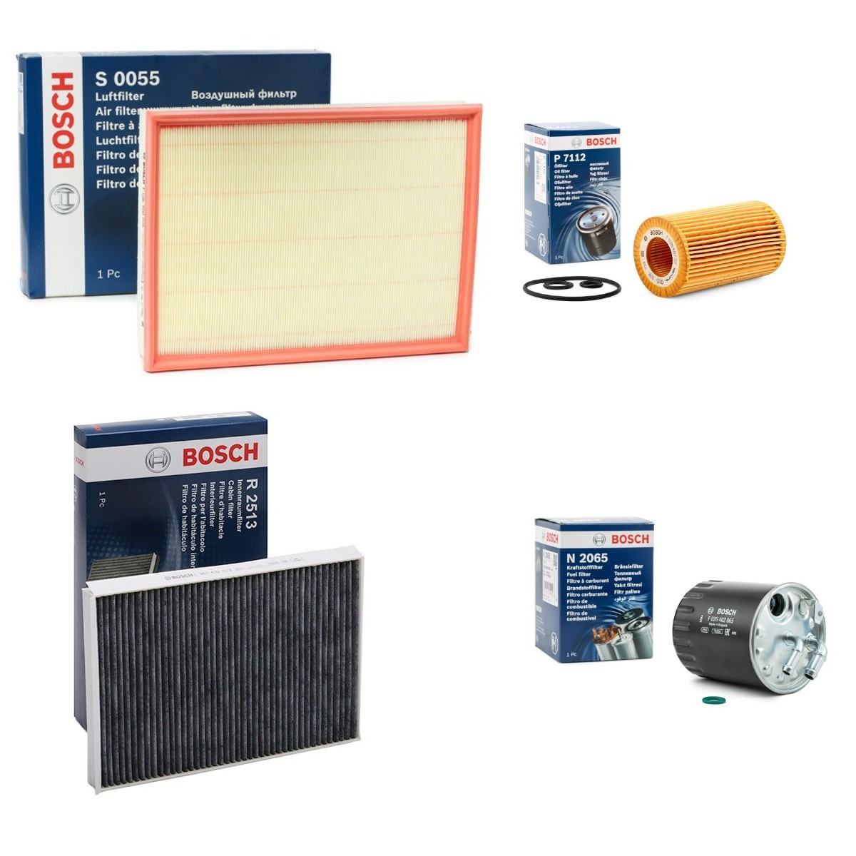 BOSCH Filter-komplekt BSH4055N0140 BOSCH BSH4055N0140 Filter-komplekt Mercedes Sprinter 3,5t Buss odava hinnaga