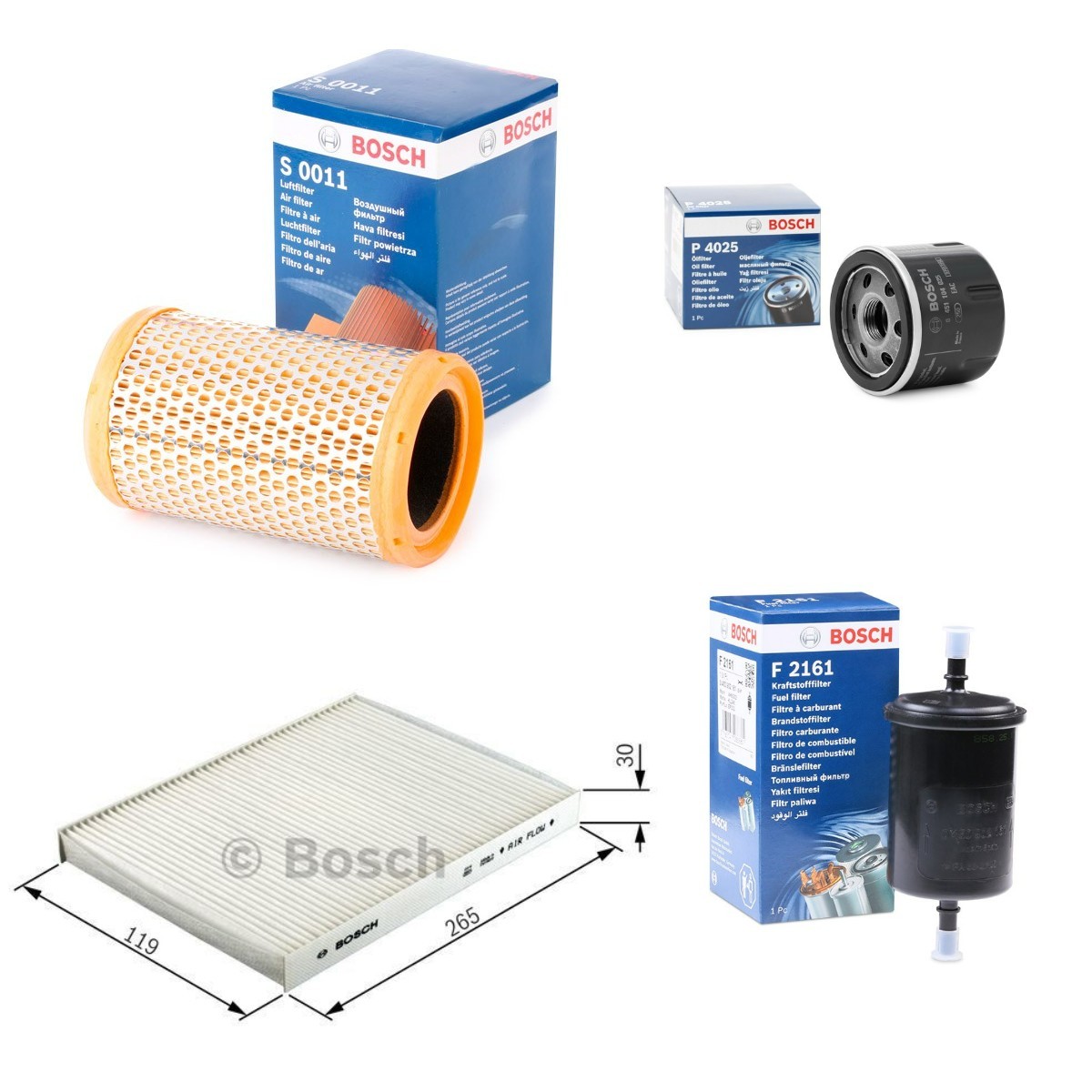 BOSCH Filter-komplekt BSH4055N0142 BOSCH BSH4055N0142 Filter-komplekt Renault Master 3 Van hind
