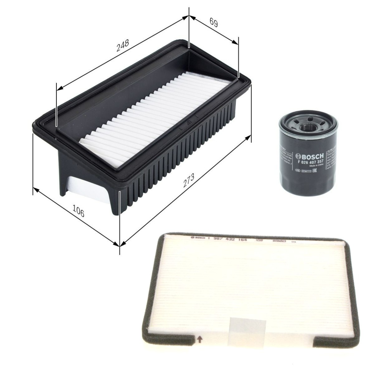 BOSCH Kit de filtros BSH4055N0146 Elemento de filtro BOSCH HYUNDAI BSH4055N0146