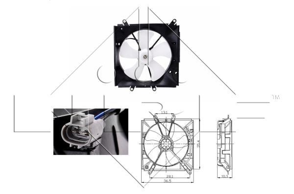 NRF Koelventilator 47016 NRF 47016 Koelventilator Toyota Land Cruiser J40 originele prijs