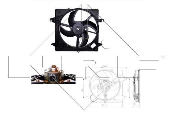NRF Βεντιλατέρ 47259 Βεντιλατέρ ψυγείου NRF Ford TRANSIT 47259