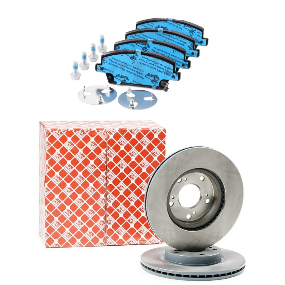 FEBI BILSTEIN Brake discs and pads set FBL3405N0106 FEBI BILSTEIN FBL3405N0106 Honda Civic 6 Coupe brake discs and pads cost