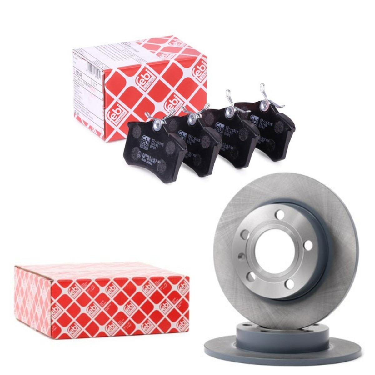 FEBI BILSTEIN Jarrupalasarja, levyjarru FBL3405N0163 FEBI BILSTEIN FBL3405N0163 Audi A4 B7 Sedan jarrulevyt ja jarrupalat