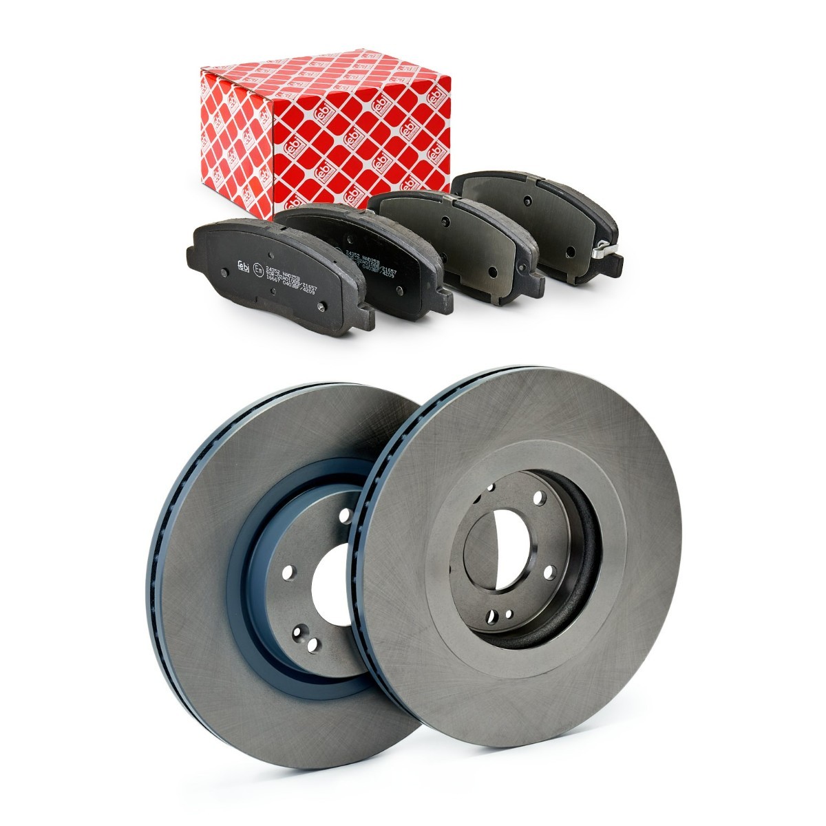 FEBI BILSTEIN Brake discs and pads set FBL3405N0193 FEBI BILSTEIN FBL3405N0193 Kia Magentis 2 brake pads and rotors replacement