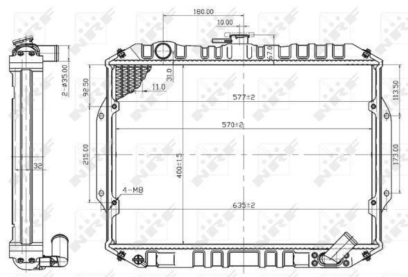 Engine radiator NRF 503486 NRF 503486 2023 MITSUBISHI L 200 radiator replacement