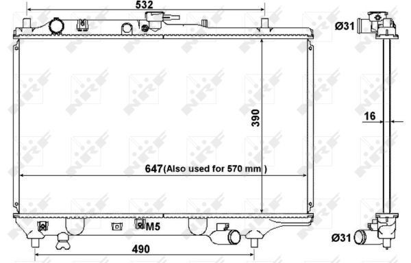 NRF Kylare 516511 NRF 516511 Kylare 323 I Hatchback (FA4) original