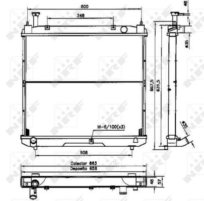 NRF Radiador, arrefecimento do motor 52068 NRF 52068 Radiador NISSAN NOTE custo