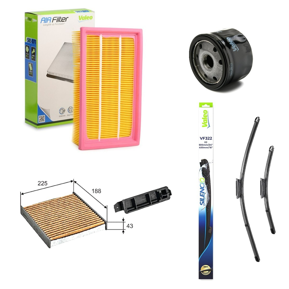 VALEO Osade komplekt, inspektsioon VAL4682SK002 VALEO VAL4682SK002 Filter-komplekt Renault Trafic 3 hind