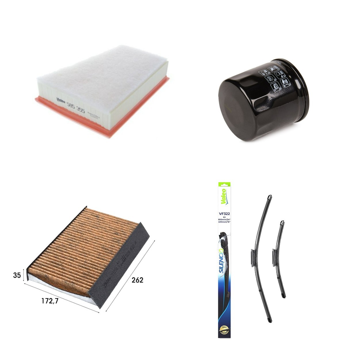 VALEO Osade komplekt, inspektsioon VAL4682SK007 VALEO VAL4682SK007 Filter-komplekt Renault Trafic 3 hind