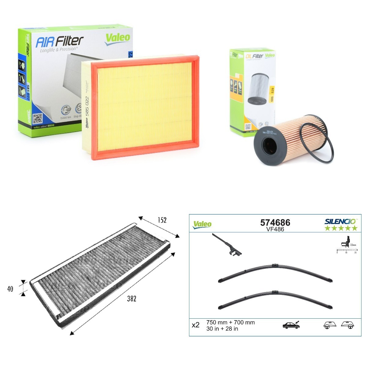 VALEO Osade komplekt, inspektsioon VAL4682SK010 VALEO VAL4682SK010 Filter-komplekt Renault Trafic 3 hind