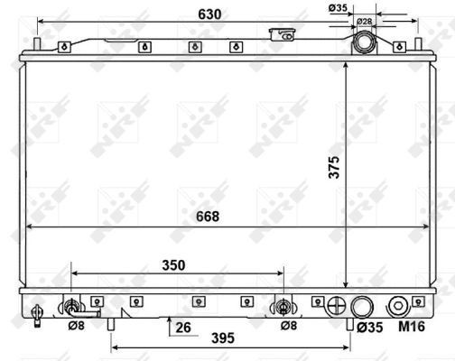 Kühler, Motorkühlung NRF 53274 NRF 53274: Wasserkühler Mitsubishi COLT 2019