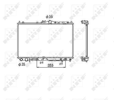 NRF Radiateur du moteur 53469 NRF 53469 Radiateur de refroidissement Mitsubishi Carisma DAO pas cher