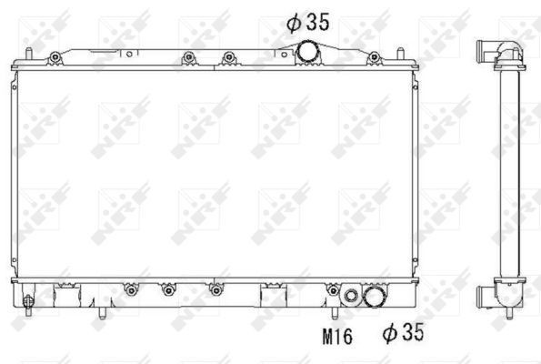Ψυγείο, ψύξη κινητήρα NRF 53521 NRF 53521 Ψυγειο νερου MITSUBISHI ECLIPSE 2021