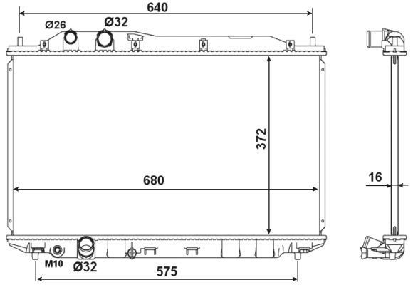 Radiateur NRF 53534 NRF 53534 Radiator Honda CIVIC 2012