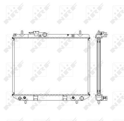 NRF Chladič motora 53537 Chladič vody Daihatsu J2_ 53537 NRF