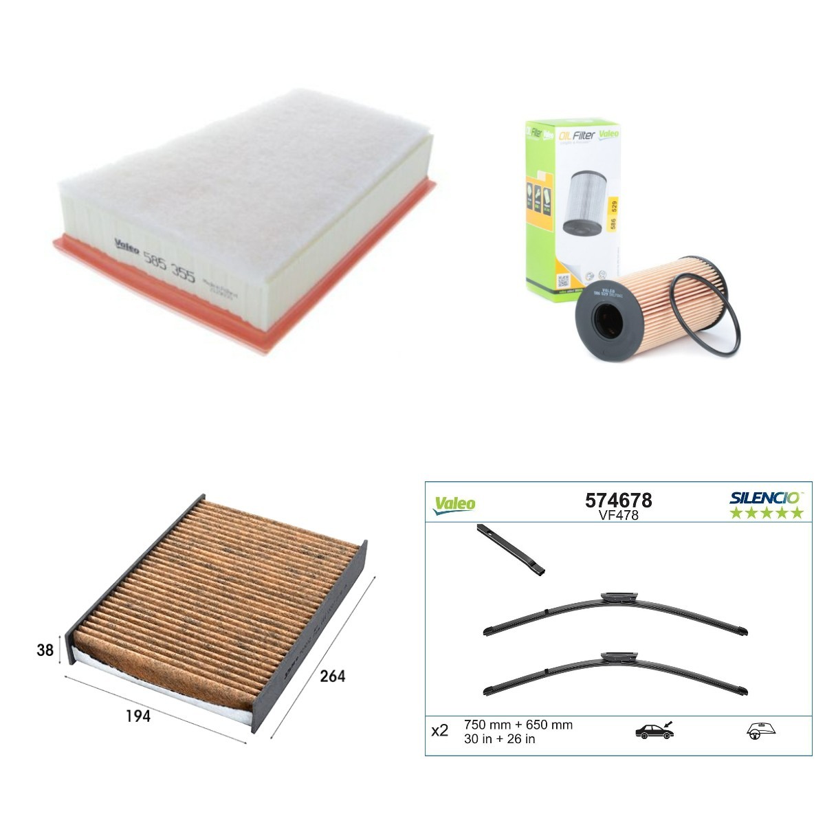 VALEO Detaļu komplekts, Tehniskā apkope VAL4682SK012 Filtrs-komplekts Renault S57_ VAL4682SK012 VALEO