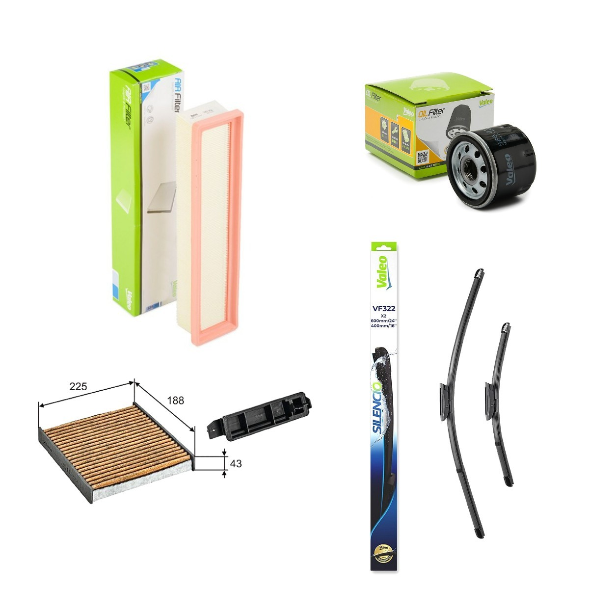 VALEO Osade komplekt, inspektsioon VAL4682SK019 VALEO VAL4682SK019 Filter-komplekt Renault Trafic 3 hind