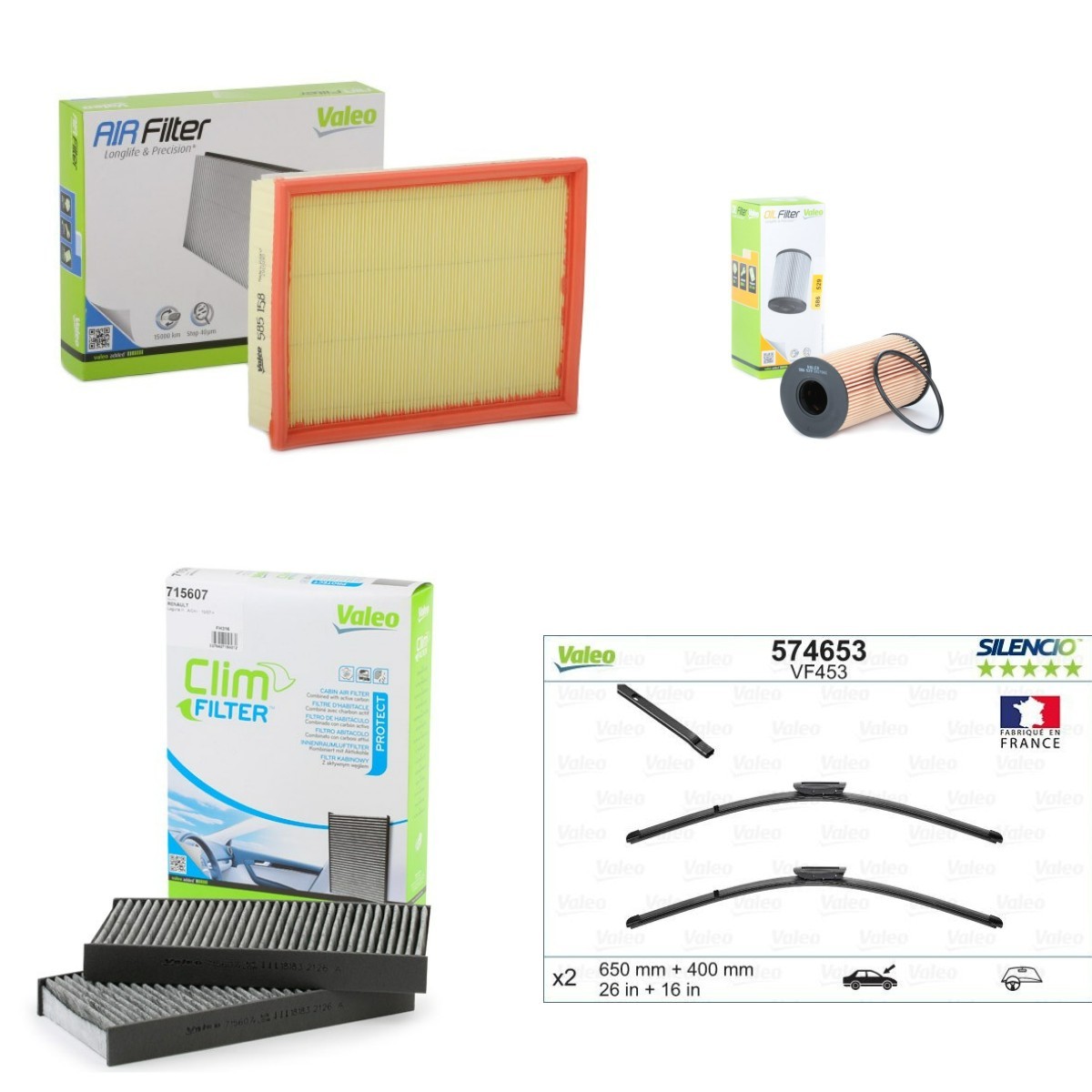 VALEO Osade komplekt, inspektsioon VAL4682SK029 VAL4682SK029 Filter-komplekt RENAULT TRAFIC VALEO