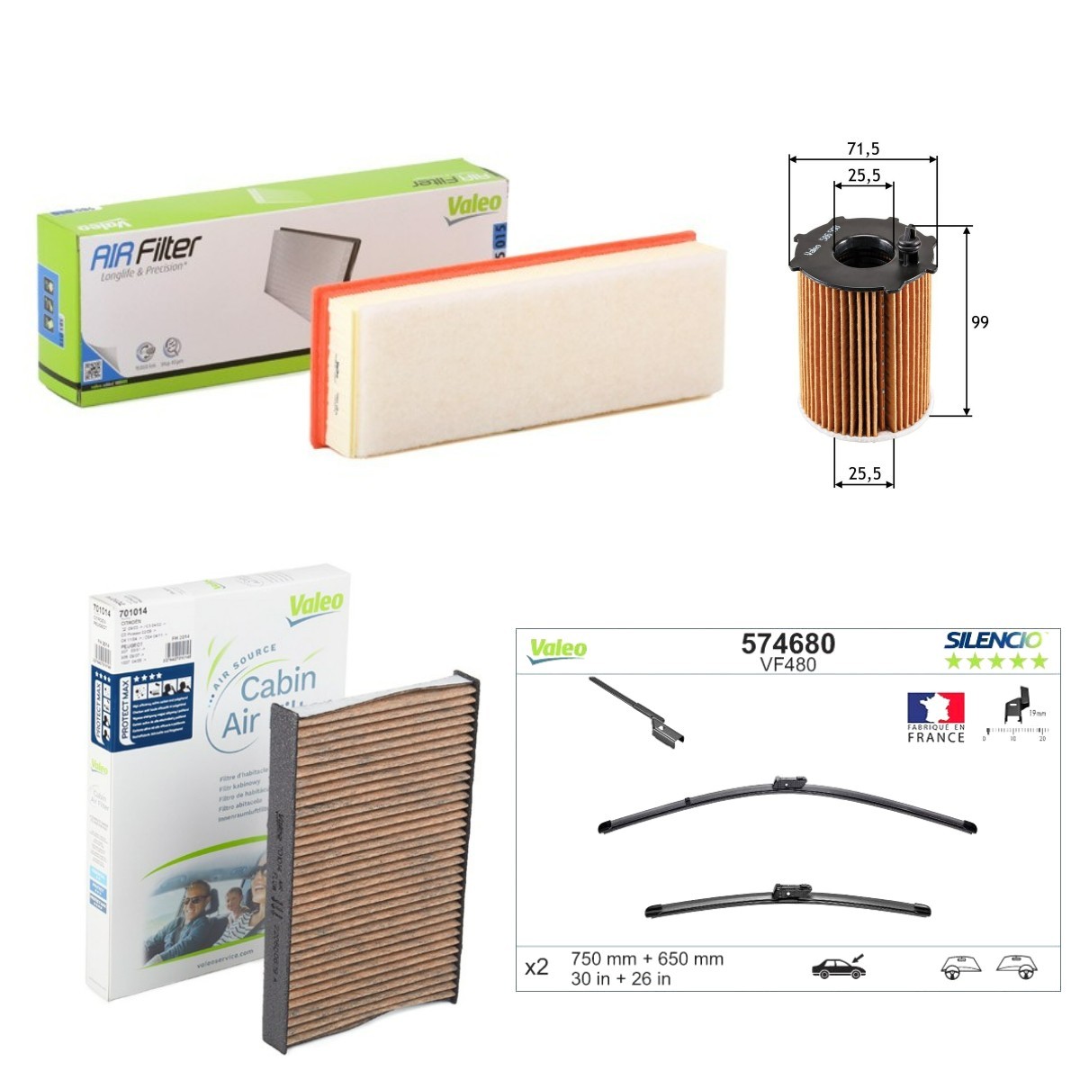 VALEO Kit de revisão VAL4682SK032 VALEO VAL4682SK032 Elemento de filtro Mercedes-Benz MB 100 originais