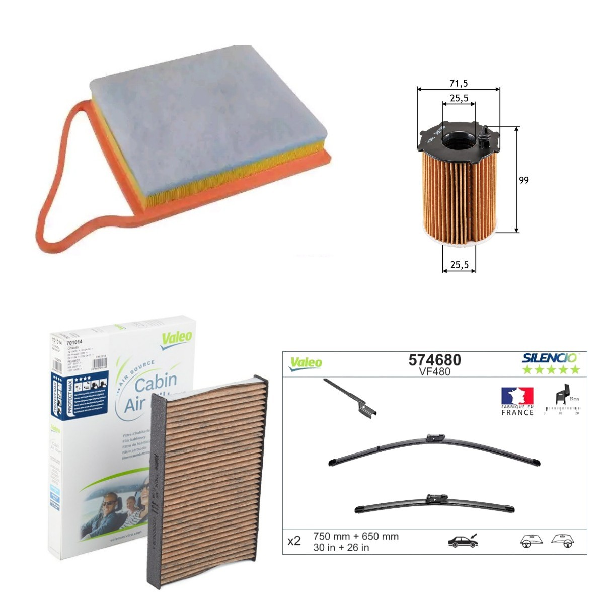 VALEO Kit tagliando VAL4682SK037 VALEO VAL4682SK037 Kit filtri Citroën XM Y4 prezzo