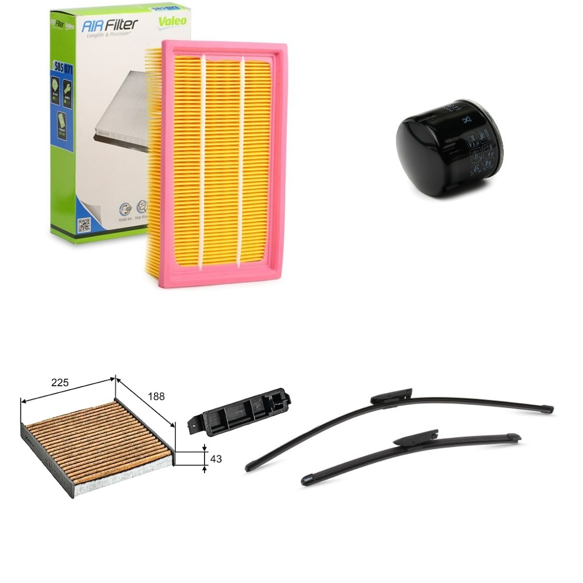 VALEO Detaļu komplekts, Tehniskā apkope VAL4682SK039 Filtrs-komplekts Renault S57_ VAL4682SK039 VALEO