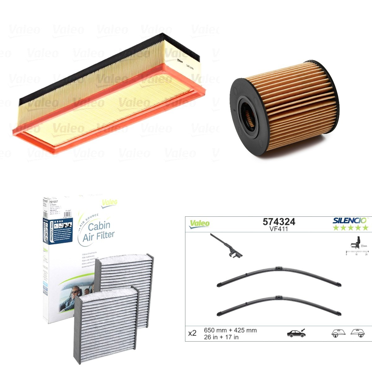 VALEO Osade komplekt, inspektsioon VAL4682SK040 Filter-komplekt SUBARU VALEO VAL4682SK040