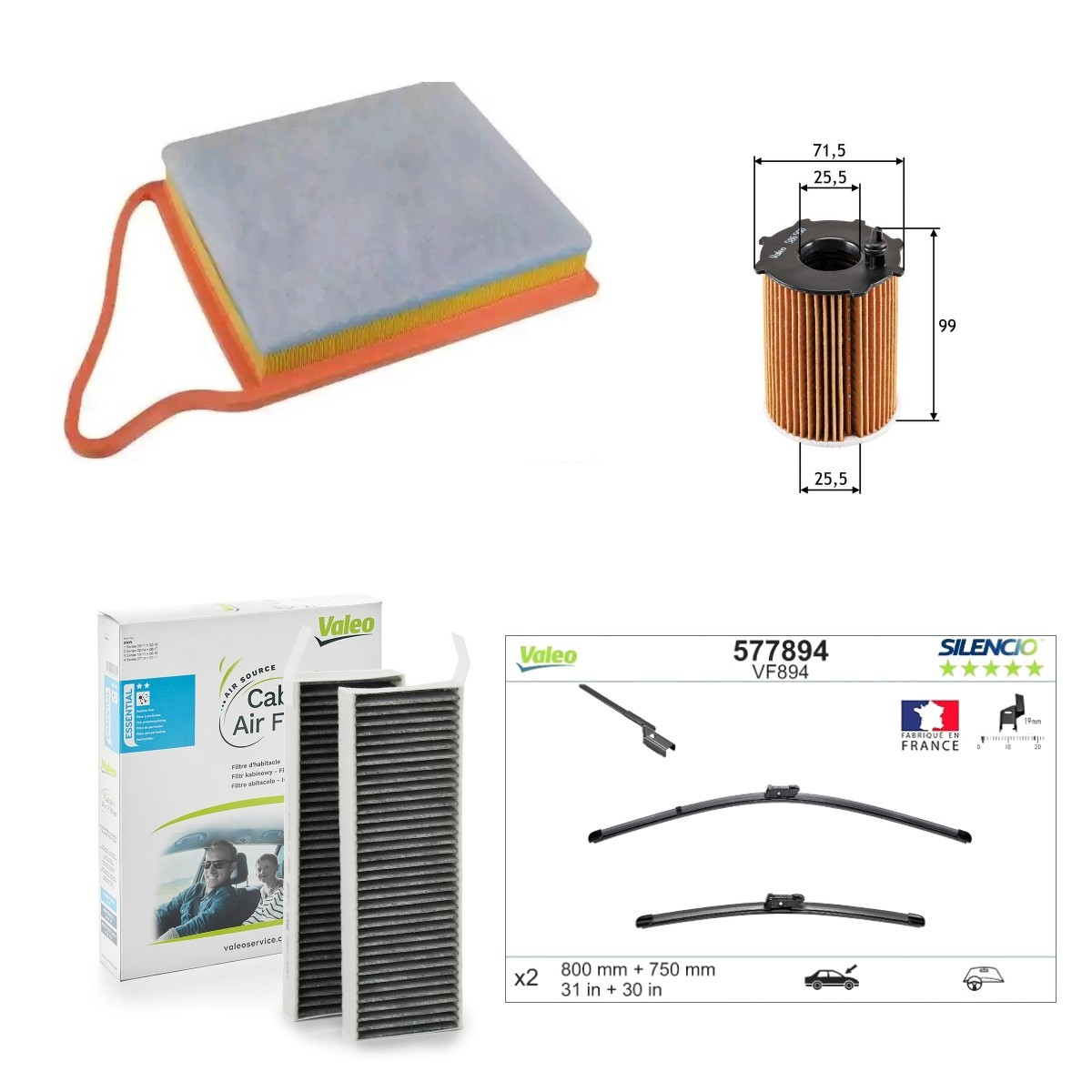 VALEO Kit de service VAL4682SK049 Kit de filtres VALEO SEAT VAL4682SK049