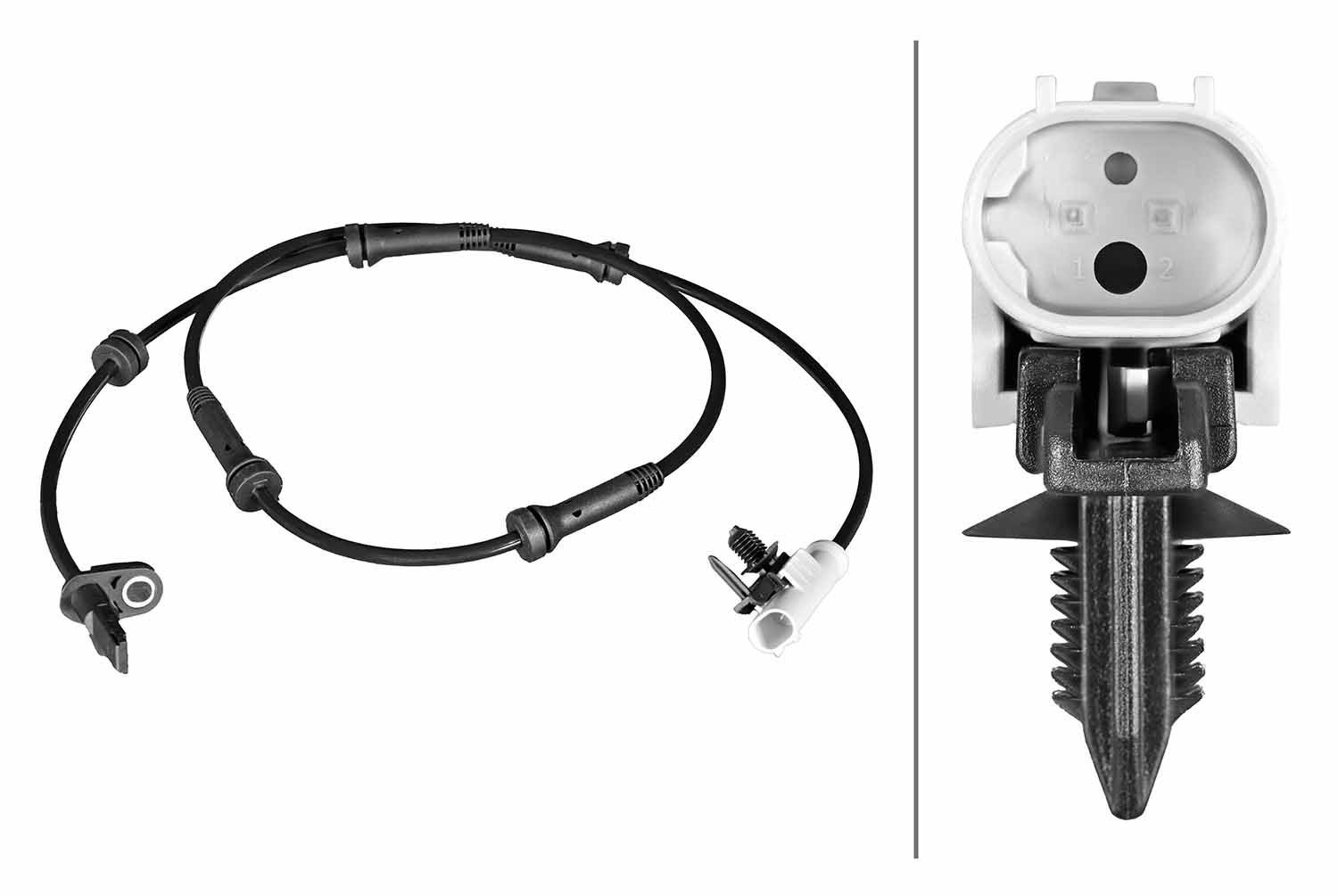 Sensor, rotações da roda HELLA 6PU 358 216-441 HELLA 6PU 358 216-441: Sensor ABS Land Rover DEFENDER 2000