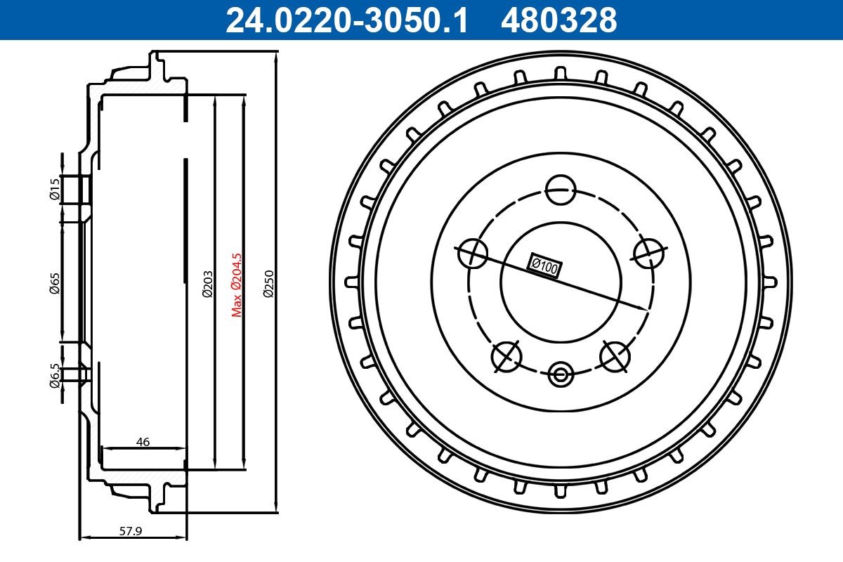 ATE Jarrurumpu 24.0220-3050.1 24.0220-3050.1 ATE Jarrurumpu SEAT