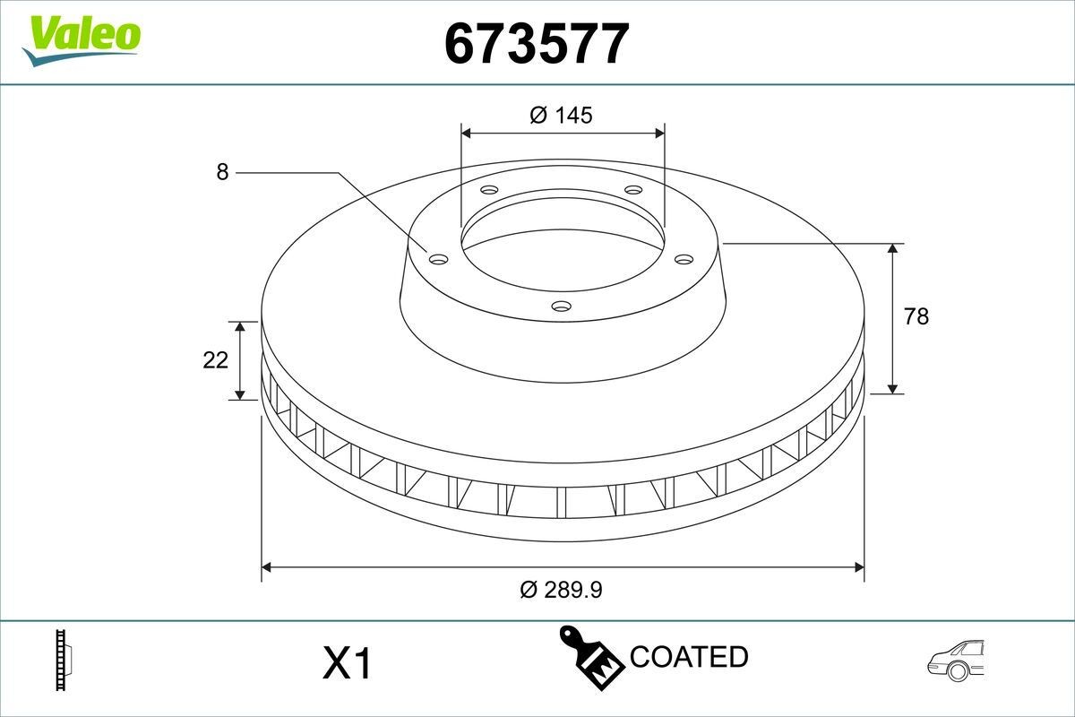 VALEO Bremseskive 673577 Bremseskiver VALEO PULSAR 673577 billig