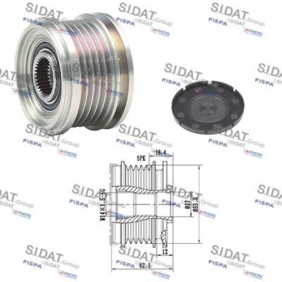 SIDAT Poulie roue libre, alternateur 455274 455274 SIDAT Poulie roue libre alternateur Volvo pas cher