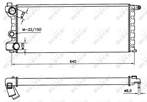 NRF Radiators, Motora dzesēšanas sistēma 58742 Ūdens radiatori NRF FIAT 58742