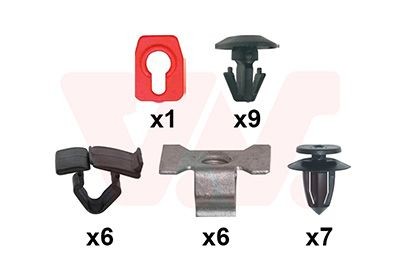 VAN WEZEL Monteringssett, motorpanser 0983797 Motorpanser VAN WEZEL Fiat 127 0983797