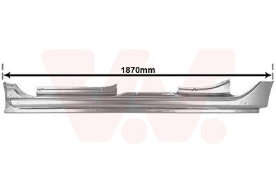 VAN WEZEL Plaat instaprand 1507104 1507104 Dorpel DACIA LODGY VAN WEZEL