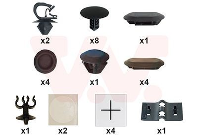 VAN WEZEL Montáżna sada pre kapotu motora 1555797 1555797 Kapota DACIA DUSTER VAN WEZEL